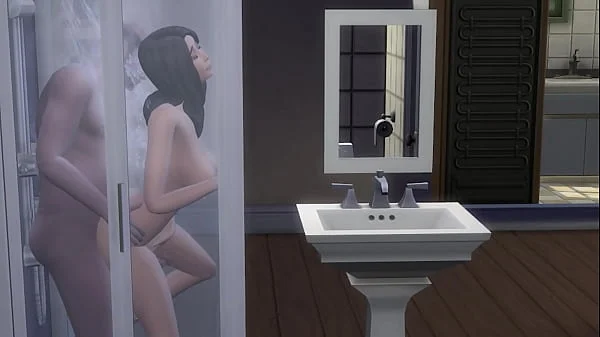 Stepfather fucks her in the shower for 30 minutes