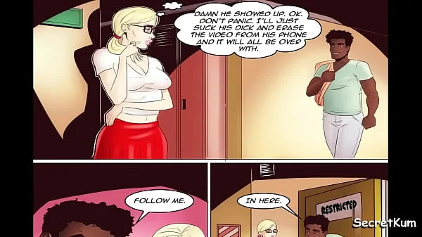 Neighborhood Whore pt. 2 - Teen Blackmailed into sucking three Big black Cock's so they wouldn't release her gangbang sextape